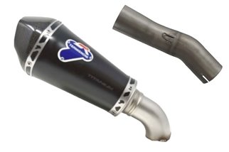 SCARICO TERMINALE SLIP ON CONICAL BLACK TERMIGNONI K089094SO09 KAWASAKI ZX 10R / RR 2020-2022 NON OMOLOGATO TITANIO INOX