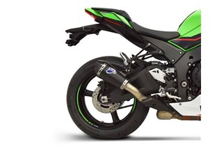 SCARICO TERMINALE SLIP ON CONICAL BLACK TERMIGNONI K089094SO09 KAWASAKI ZX 10R / RR 2020-2022 NON OMOLOGATO TITANIO INOX