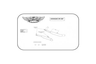TERMINALI SCARICHI SILENZIATORI MARVING KAWASAKI EN 500 A/B 1994-1995