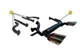 KOMPLETTE AUSPUFFANLAGE ANSA OEM LAMBORGHINI COUNTACH 4V KATALYSIEREN 1988 1990