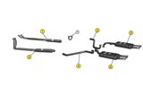 SILENCER EXHAUST TERMINAL ANSA DX LM 0227 LAMBORGHINI ISLERO 400 GTS 1969