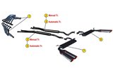 SCHALLDÄMPFER AUSPUFFKLEMME ANSA LM0527 LAMBORGHINI JARAMA 400 GT 2 + 2 2 ° 71 73