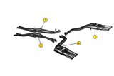 RIGHT EXHAUST TERMINAL ANSA LM 1127 LAMBORGHINI JARAMA 400 GTS 2 + 2 72 76