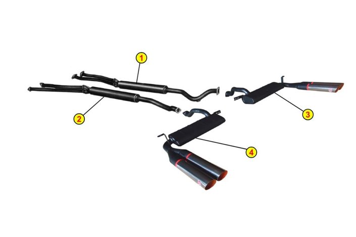 TERMINALI DI SCARICO ANSA LM 0527-0537 LAMBORGHINI JARAMA COUPE' 2+2 1970 1971