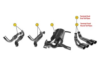 TUBI DI SCARICO FINALI TERMINALI ANSA LM 4228 LAMBORGHINI DIABLO SE 1994 1995