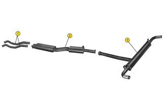 SILENCER EXHAUST TERMINAL ANSA MA 0827 MASERATI INDY 4.7 1970 1972