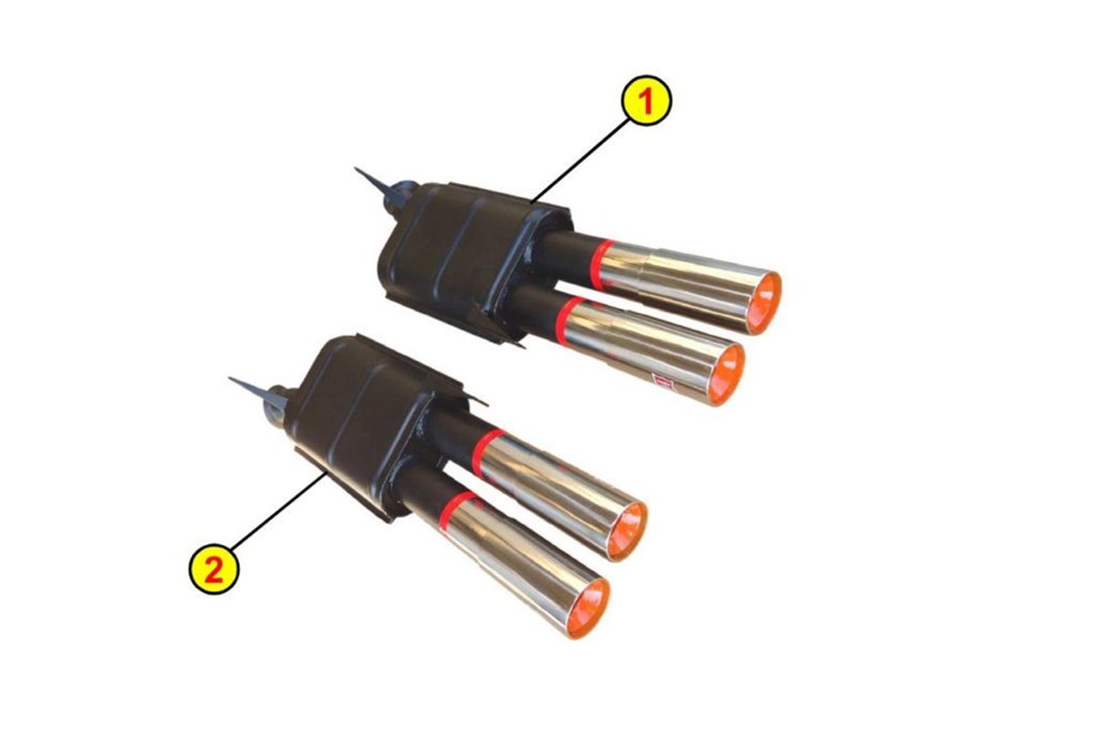 TERMINALI SCARICO SILENZIATORI ANSA MA 2227 MA 2237 MASERATI KHAMSIN 1973 1982