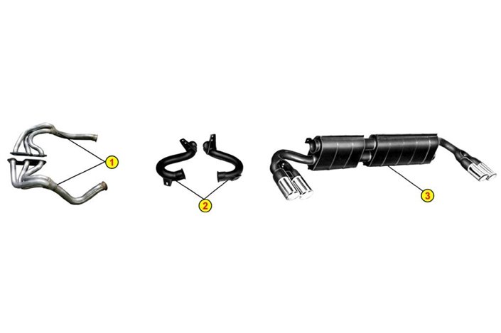 SISTEMA DI SCARICO COMPLETO ANSA OEM REPLICA MASERATI MERAK 4000 GT SS 1972 1983