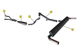 SILENZIATORE ANTERIORE ANSA MA 0293 MASERATI 4 PORTE 1 SERIE (107) 1963 1966