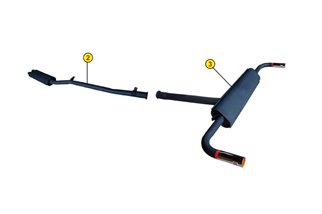 SILENZIATORE CENTRALE SCARICO ANSA MA 0225 MASERATI 4 PORTE 2.0 1966 1970