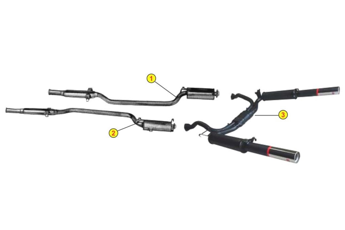 SISTEMA DI SCARICO COMPLETO ANSA OEM REPLICA MASERATI 4 PORTE 330 1979 1990