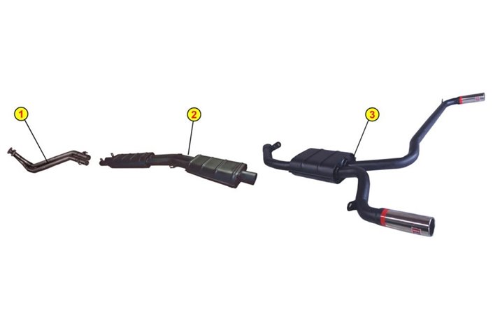 SISTEMA DI SCARICO COMPLETO ANSA OEM REPILICA MASERATI SEBRING 1963 1969