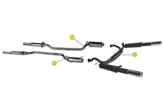 SILENZIATORE CENTRALE SCARICO DESTRO ANSA MA 1525 MASERATI 4 PORTE 330 1979 1990