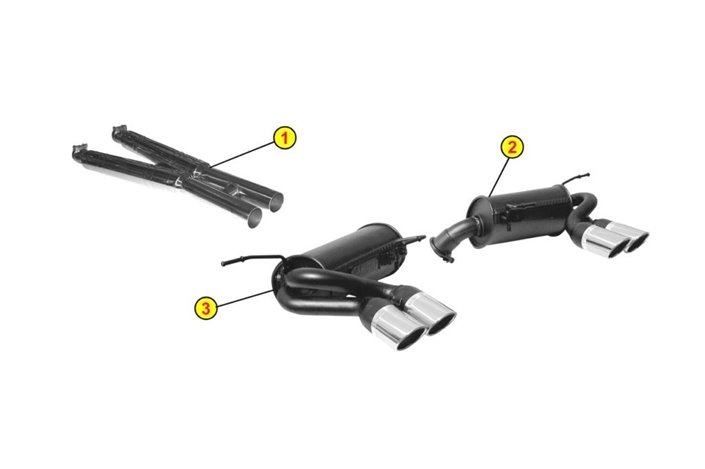 SILENCER EXHAUST TERMINAL DX ANSA MA 4027 MASERATI COUPE '4.2 GT 2002 2006