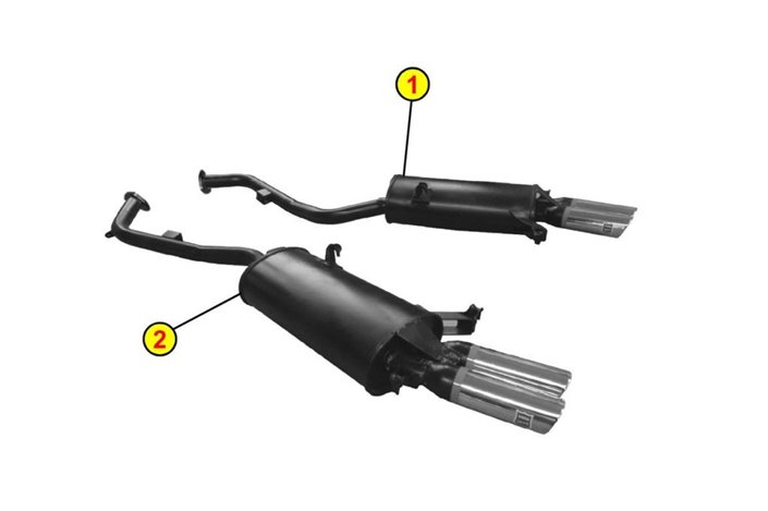 TERMINALI SCARICO ANSA MA 4607 MA 4617 MASERATI GHIBLI BITURBO 2000 1992 1993