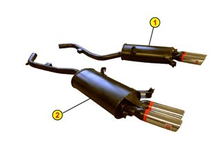 PAAR AUSPUFFKLEMMEN FÜR SCHALLDÄMPFER ANSA MA 2707 MA 2717 MASERATI KARIF 1988