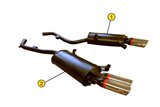 PAAR AUSPUFFKLEMMEN FÜR SCHALLDÄMPFER ANSA MA 2707 MA 2717 MASERATI KARIF 1988