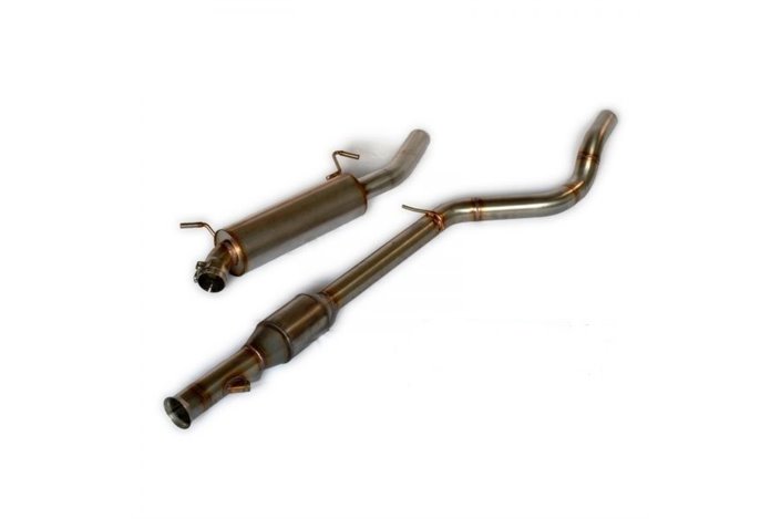 CENTRAL AND FINAL SECTION EXHAUST WITH SILENCER FOR RENAULT CLIO 3 STEEL