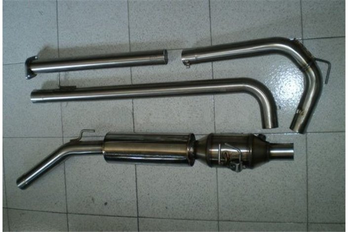 COMPLETE EXHAUST WITH CENTRAL AND FINAL FLANGE FOR RENAULT CLIO WILLIAMS IN STEEL
