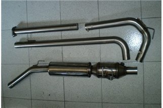 SCARICO COMPLETO CON FLANGIA CENTRALE E FINALE PER RENAULT CLIO WILLIAMS IN ACCIAIO
