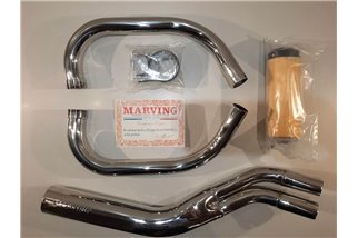 Komplettes Auspuff-Auspuffsystem 2 in 1 Suzuki GS 400 1977 1980 marktieren