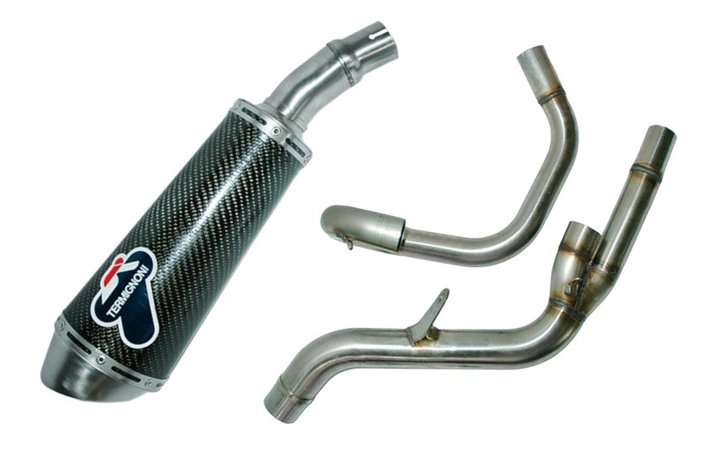 SCARICO TERMINALE SLIP ON OVAL TERMIGNONI S065080CO SUZUKI GLADIUS 2009-2015 + RACCORDO DECATALIZZATO INOX CARBONIO