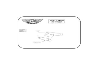 EXHAUST SILENCERS CHROME MARVING SUZUKI VS 800 GL INTRUDER VS52B 1992-2000