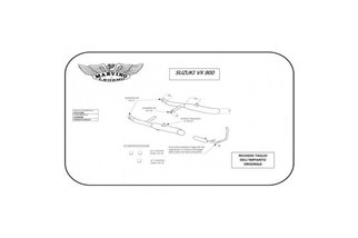 SILENCER EXHAUST TERMINALS MARVING SUZUKI VX 800 VS51B 1990 1994