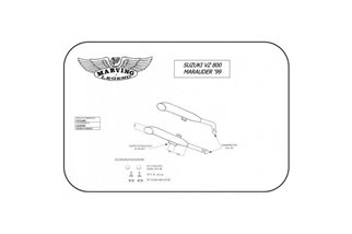 Terminaux d'échappement Suzuki VZ 800 MARAUDER SILENCERS 1999 2002 MARING