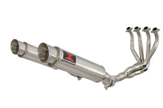 4-2 Silenziatori Rotondi In Acciaio Inox Rotondi Da 360 mm Per Valigie Laterali De Cat KAWASAKI Z1000 SX 2010-2019 Black Widow