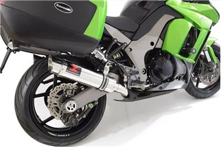 4-2 Silenziatori Rotondi In Acciaio Inox Rotondi Da 360 mm Per Valigie Laterali De Cat KAWASAKI Z1000 SX 2010-2019 Black Widow