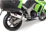 4-2 Silenziatori Rotondi In Acciaio Inox Rotondi Da 360 mm Per Valigie Laterali De Cat KAWASAKI Z1000 SX 2010-2019 Black Widow
