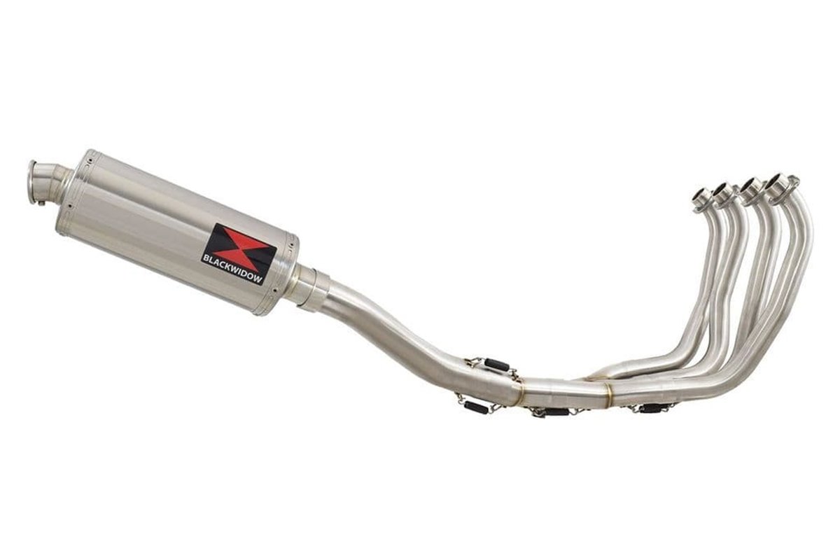 Auspuffanlage 300 mm Runder Edelstahlschalldämpfer YAMAHA YZF1000 R Thunderace 1996-2003 Black Widow