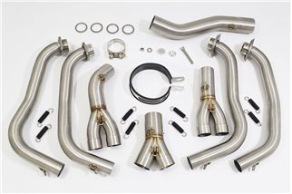 Auspuffanlage 300 mm Runder Edelstahlschalldämpfer YAMAHA YZF1000 R Thunderace 1996-2003 Black Widow