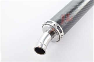 Schalldämpfer Auspuff Jl Exhausts 2 Kohlefaser Zum Anschrauben Yamaha Tz350 G