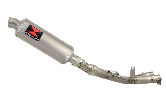 Titanium De Cat Collector + 300mm Hexagonal Stainless Silencer YAMAHA YZF-R1 R1M 2015-2021 Black Widow