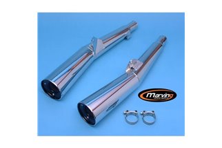 EXHAUST SILENCERS CHROME APPROVED MARVING YAMAHA XJR 1200 1995-99