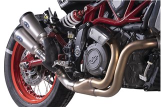 VPerformance Titanium Double Silencer Exhaust AIND0070015-1 Indian FTR 1200 Euro5