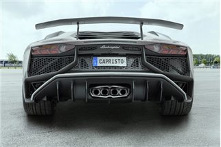 Pot d'échappement à valve avec cadre en carbone/acier inoxydable Capristo Lamborghini Aventador LP750 SV