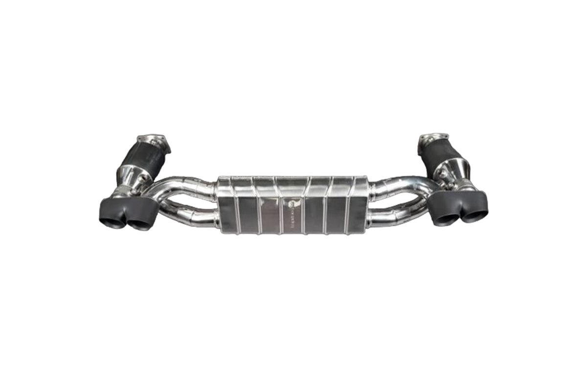 Terminal exhaust with valve sports catalysts 250 cells CES3 Capristo Porsche 997.2 Turbo/S 2009-2012