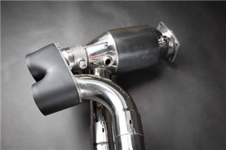 Terminal exhaust with valve sports catalysts 250 cells CES3 Capristo Porsche 997.2 Turbo/S 2009-2012