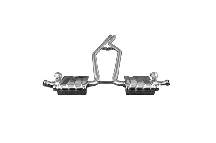 Terminal exhaust with ECE CES3 valve Capristo Porsche 958.2 Cayenne/S 2015-2018
