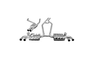 Terminal exhaust with ECE valve + CES3 Capristo central pipes Porsche 958 Cayenne V8 Induction