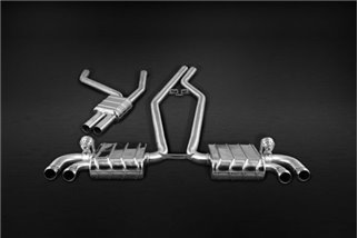 Terminal exhaust with ECE valve + CES3 Capristo central pipes Porsche 958 Cayenne V8 Induction