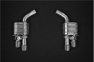 Exhaust with valve + central pipes and carbon terminals CES3 Capristo Porsche 971 Panamera GTS / Turbo/S