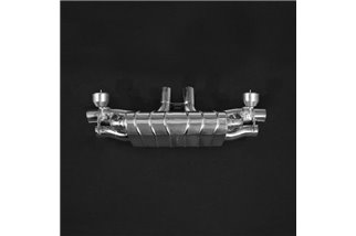 Pot d'échappement avec valve et embouts carbone CES3 Capristo Porsche 536 Cayenne 3.0T/E-Hybrid