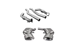 Complete exhaust with stainless steel oval terminal valve Capristo Audi rs6 / Rs7 C8