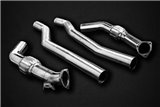 Kompletter Auspuff mit ovalem Endventil aus Edelstahl Capristo Audi RS6 / Rs7 C8