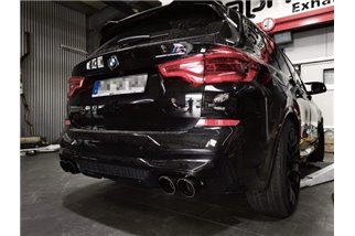 Auspuff + Zentralrohre und Capristo-Carbon-Anschlüsse BMW X3M Competition G01/F97