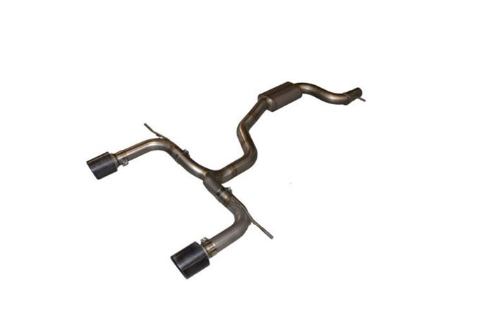 Silenced central section with free end with Aros carbon silencers Audi TT MK3 2.0 TFSI 230 HP NO OPF from 2014 to 2018